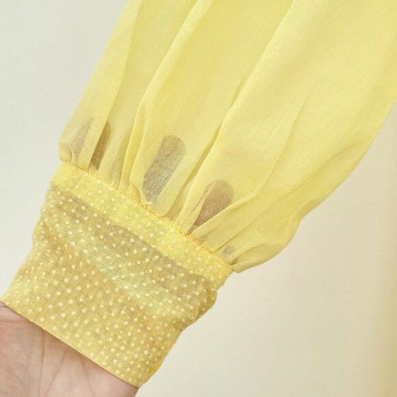 VTG 70's Handmade Gunne Sax Inspire Dot Embroid. Long Sleeve Prairie Dress Sz 6 - Picture 13 of 16